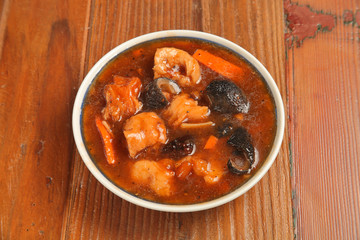 Chinese cuisine - Sea cucumber stewed pork leg