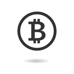 Bitcoin sign icon. Crytocurrency. Blockchain. Digital curency. Vector button for web or app