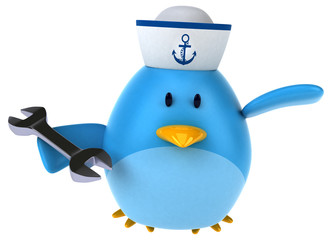 Blue bird - 3D Illustration