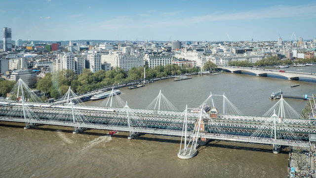 Hungerford Bridge And Golden Jubilee Bridges