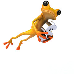 Fun frog- 3D Illustration