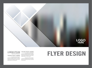 Black and white flyer design template. Annual Report Leaflet cover Brochure Layout. Presentation Modern background. illustration vector in A4 size
