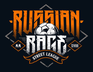 Fototapeta premium Russian Rage Typography