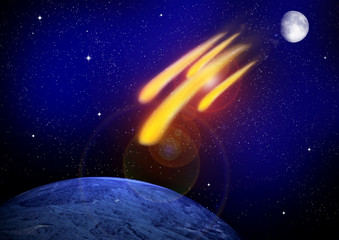 Asteroid impact, end of world, judgment day.