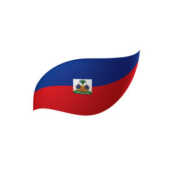 Fototapeta premium Haiti flag, vector illustration