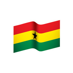 Ghana flag, vector illustration