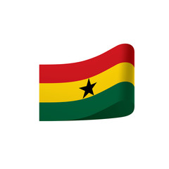 Ghana flag, vector illustration