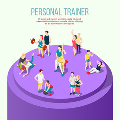 Personal Trainer Isometric Composition
