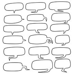 Obraz premium vector set of speech bubbles