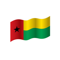 Guinea Bissau flag, vector illustration