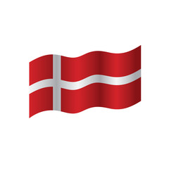 Denmark flag, vector illustration