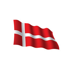Denmark flag, vector illustration