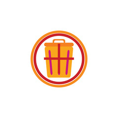 Trash Target Logo Icon Design