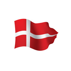 Denmark flag, vector illustration