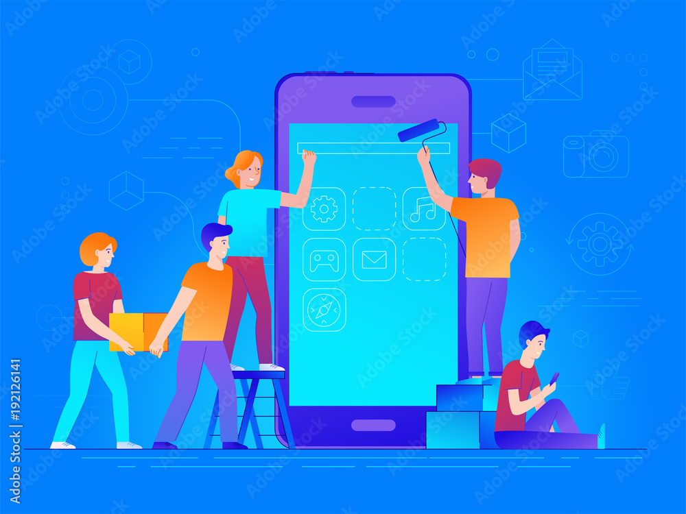 Poster Mobile app design and user interface development