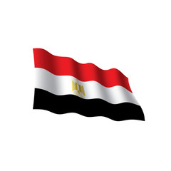 Egypt flag, vector illustration