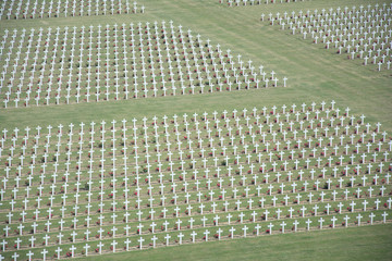 Crosses at World War One Cemetery at Verdun