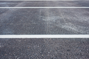 Fototapeta premium Asphalt road, white line on the new road
