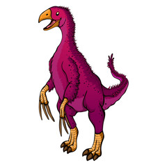 Isolated illustration of a cartoon dinosaur