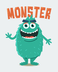 Green Hairy Monster © bonezboyz