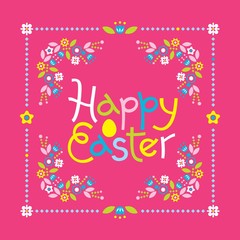 Happy Easter colorful lettering
