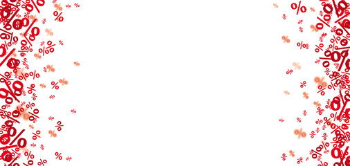 Banner mit roten Prozentzeichen