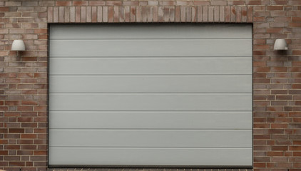 Tor einer Garage aus Metall
