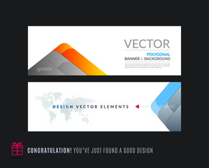 Abstract vector set of modern horizontal website banners