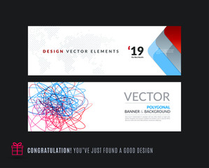 Abstract vector set of modern horizontal website banners