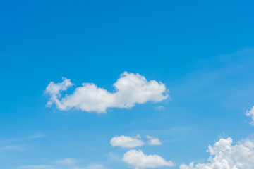Beautiful cirrus clouds against the blue sky