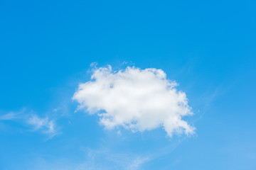 Beautiful cirrus clouds against the blue sky