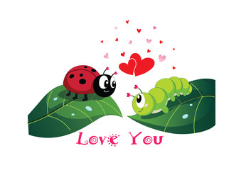 Cartoon pretty cute  for a Valentine's Day Love