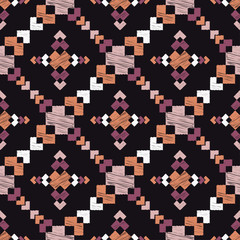 Ethnic boho seamless pattern. Scribble texture. Folk motif. Textile rapport.