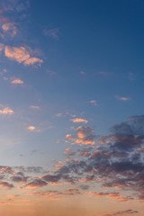 Colorful sky in twilight time