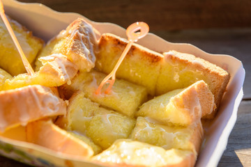 Toast bread with Condensed milk