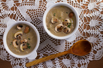 Creamy mushroom soup. Mushroom soup