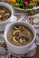Creamy mushroom soup. Mushroom soup