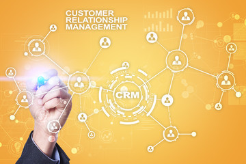 CRM. Customer relationship management concept. Customer service and relationship.