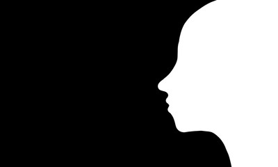 vector profile of a woman