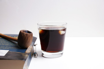 a glass of alcoholic drink