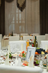 delicious dishes on the table in the restaurant