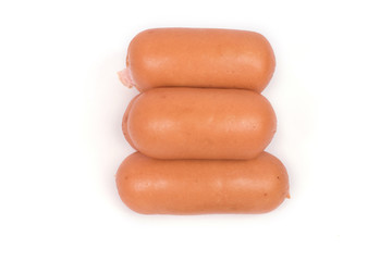 sausages on a white background