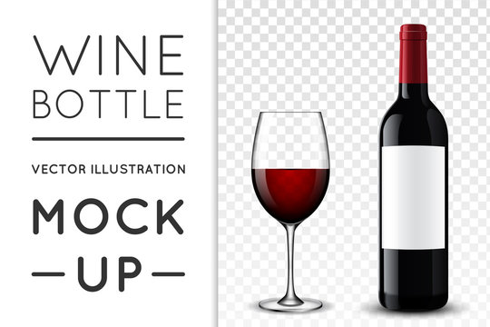 Wine bottle vector illustration.