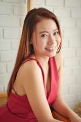 portrait of happy smiling asian woman