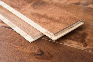 Wooden flooring parquet boards