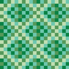 Squares vector pattern in green colors palette