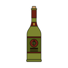 Wine bottle isolated icon vector illustration graphic design