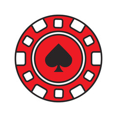 Casino chip color icon