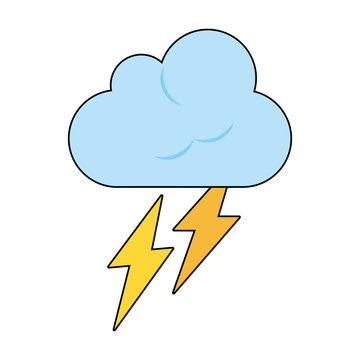 Cloud with thunderbolts icon vector illustration graphic design