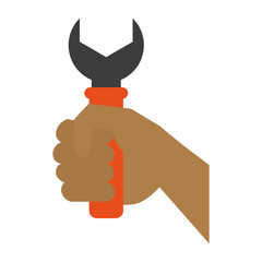 Hand with wrench icon vector illustration graphic design